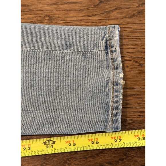 AGOLDE Mid Rise Sophie Ripped Skinny Ankle Jeans Women’s Sz 30 Blue Light Wash - Picture 10 of 11